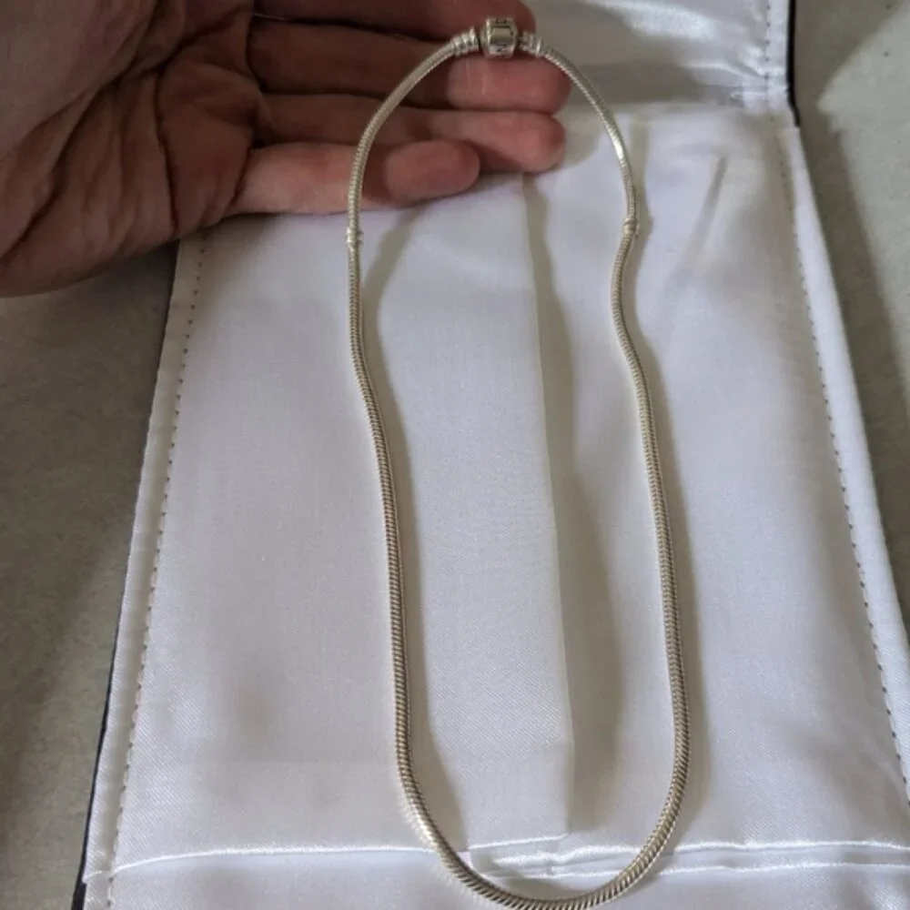 Pandora sterling silver snake chain necklace - Picture 2 of 3